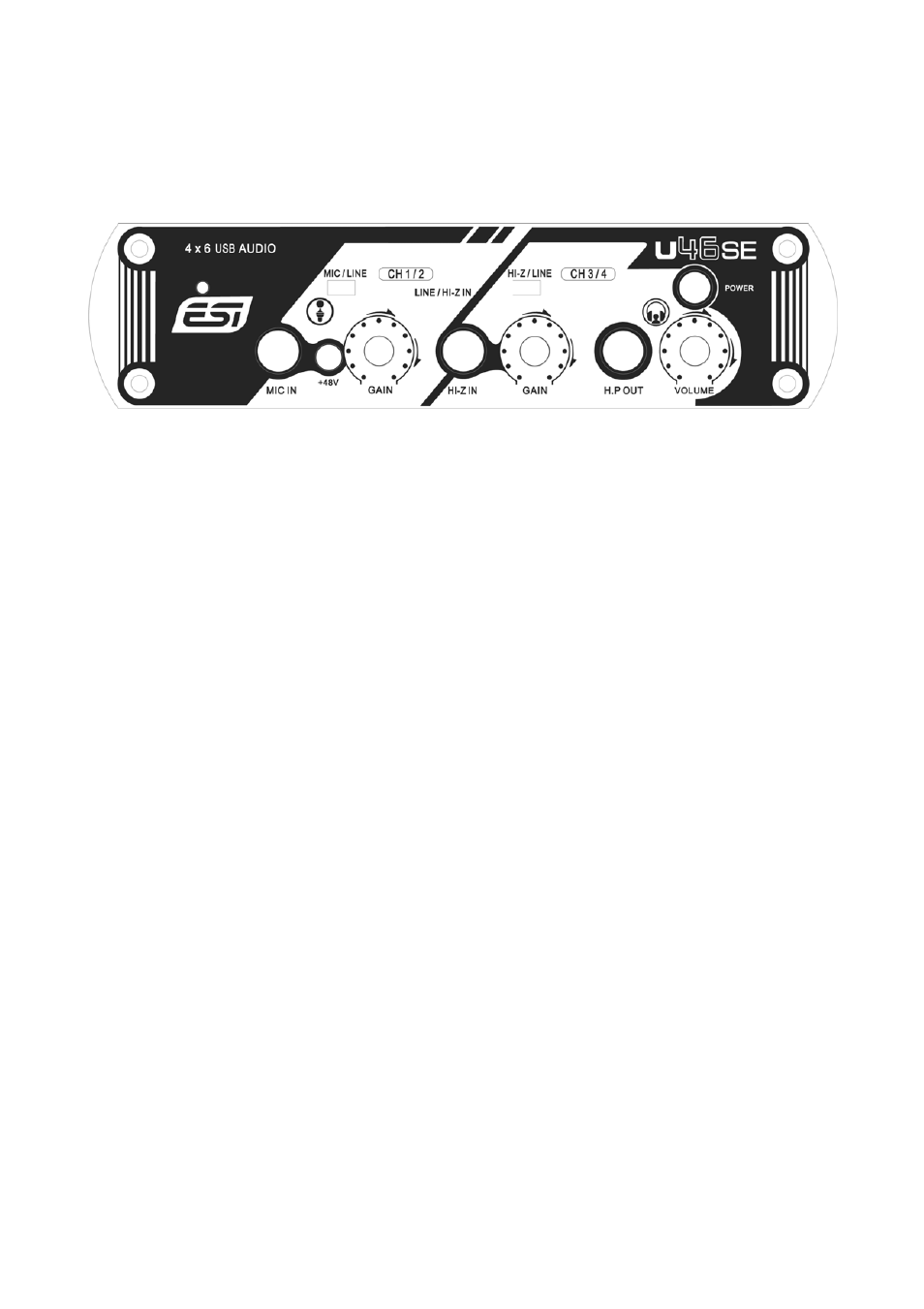 Description of u46 se, 1 front panel | ESI U46 SE User Manual | Page 5 / 16