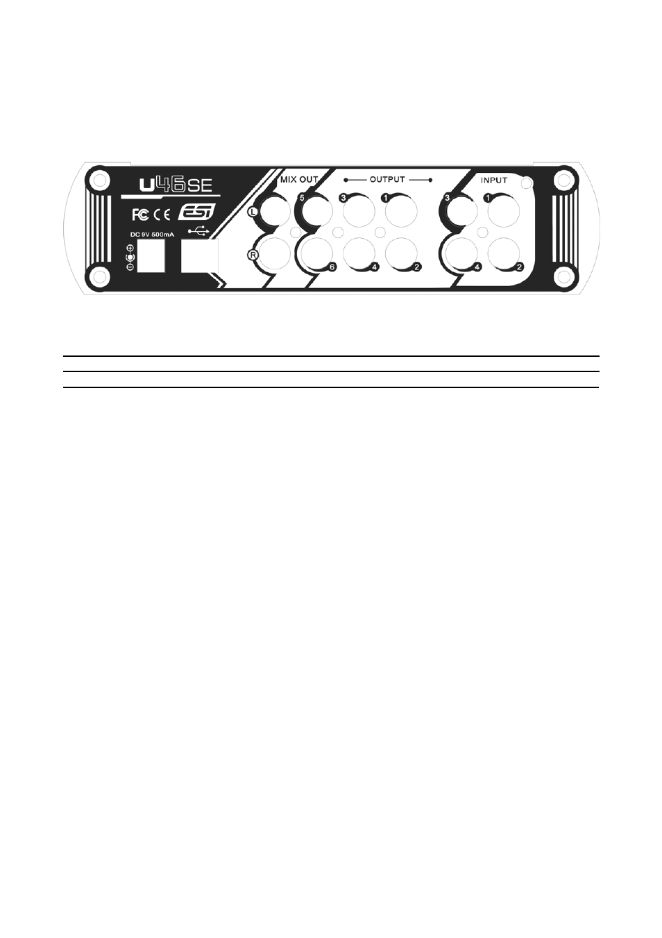 2 rear panel, Hardware installation, 1 minimum system requirements | ESI U46 SE User Manual | Page 6 / 16