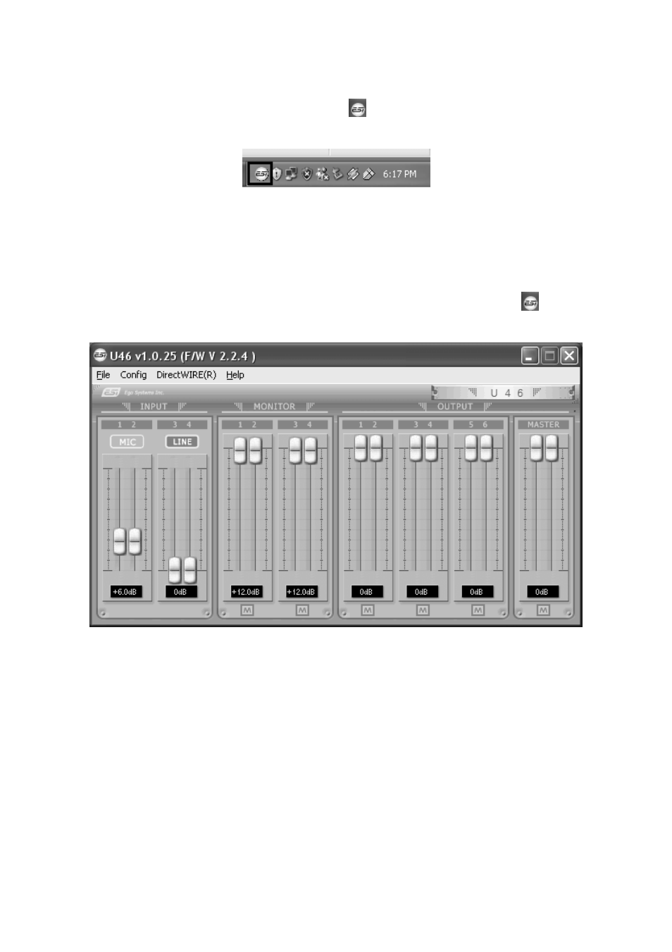 U46 se control panel, 1 pull down menu | ESI U46 SE User Manual | Page 9 / 16