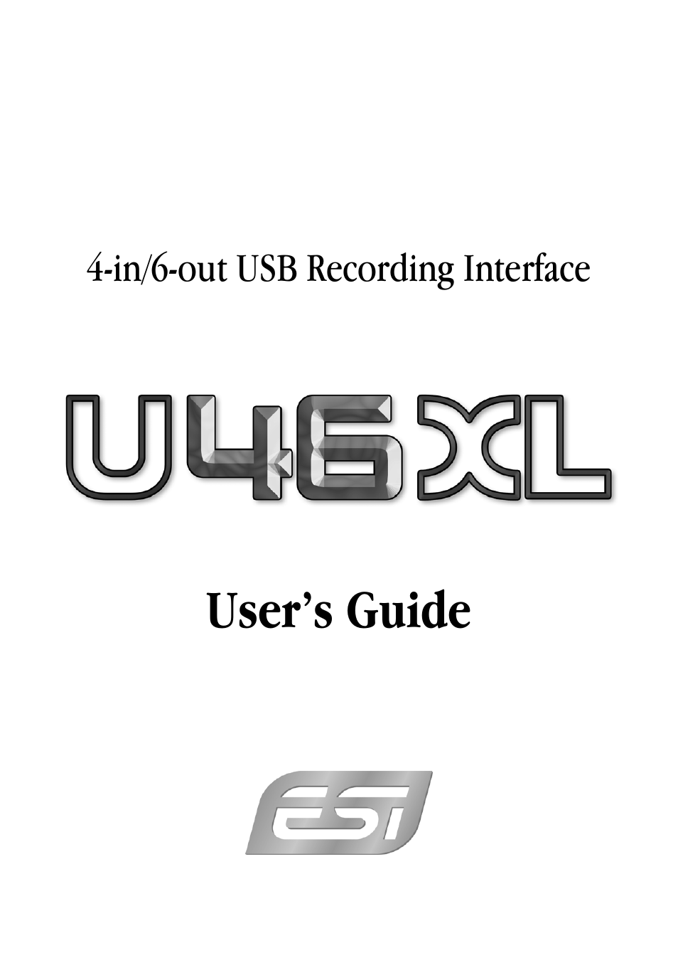 ESI U46 XL User Manual | 18 pages