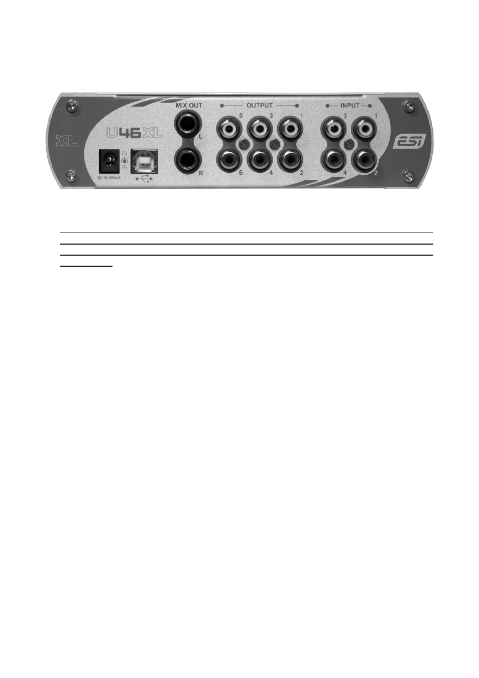 ESI U46 XL User Manual | Page 6 / 18
