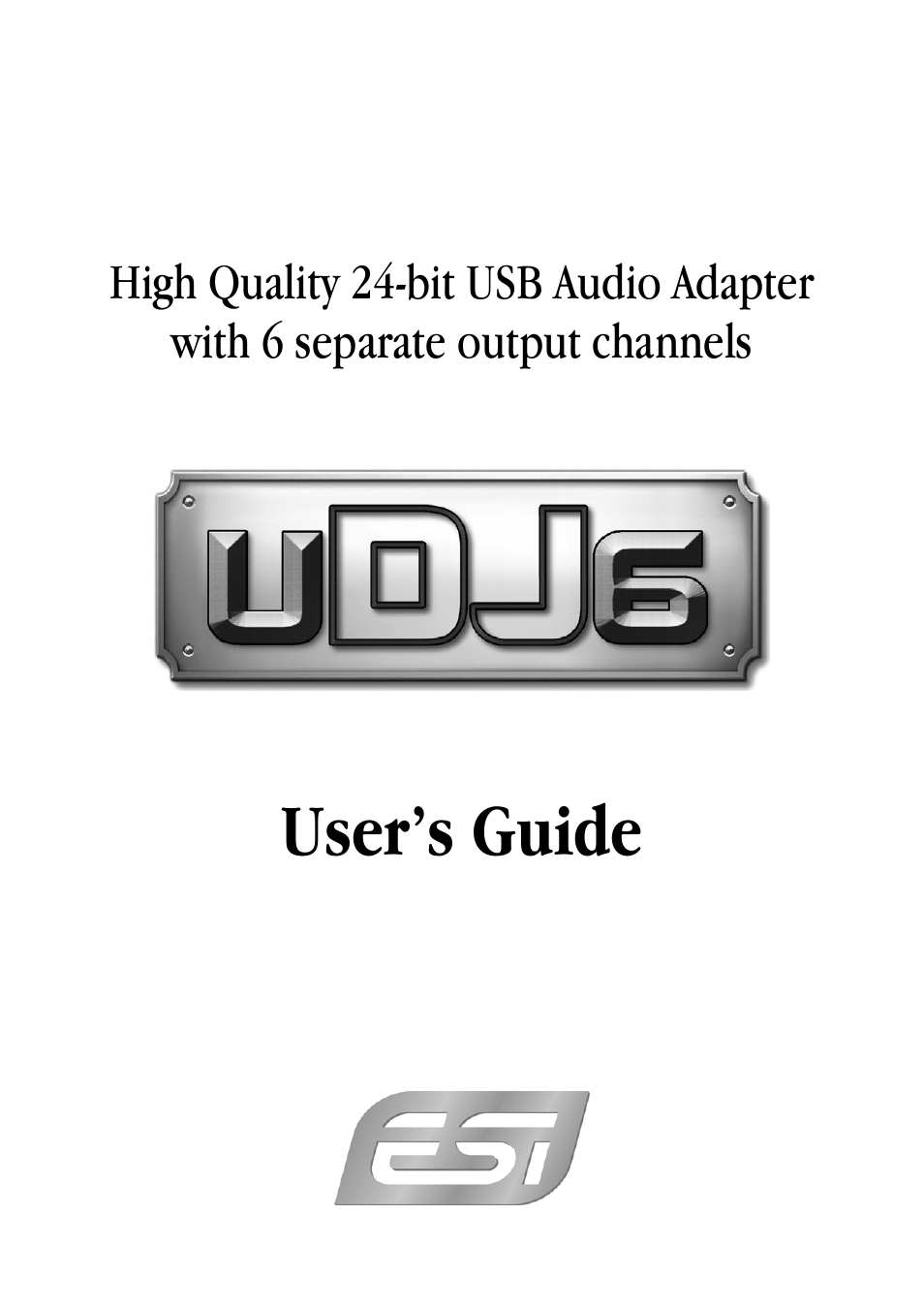 ESI UDJ6 User Manual | 12 pages