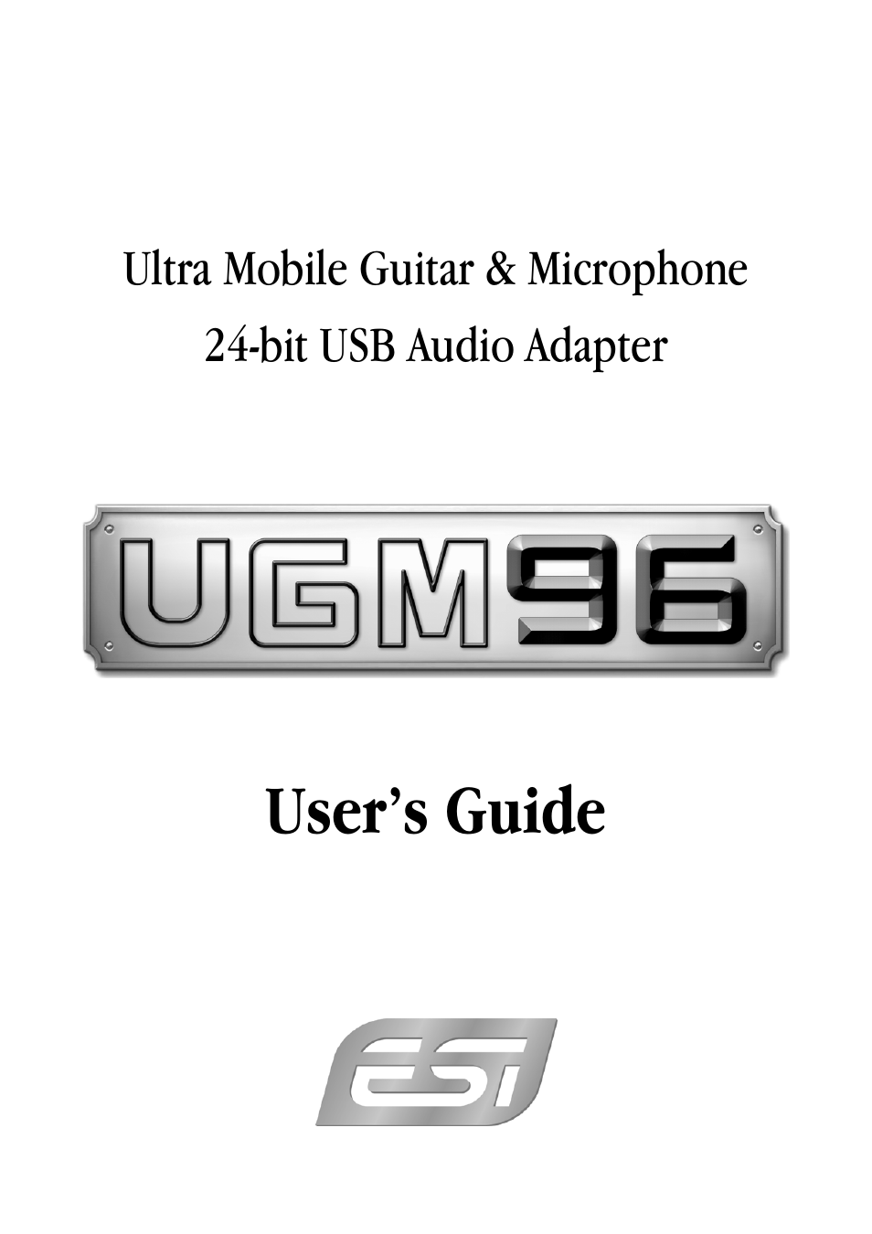 ESI UGM96 User Manual | 22 pages