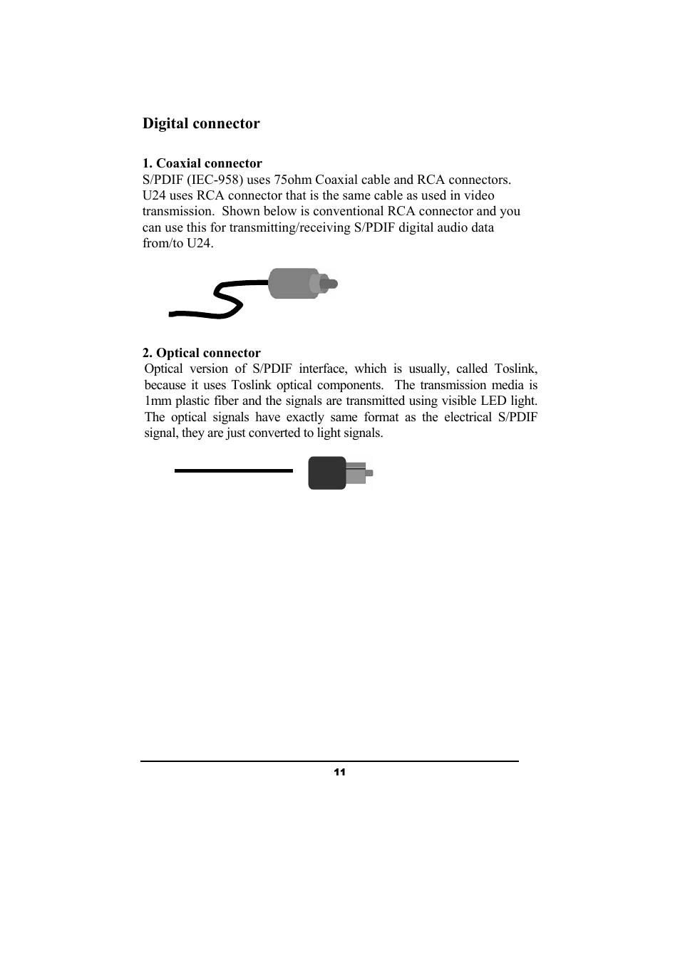 Digital connector | ESI Waveterminal U24 User Manual | Page 11 / 60