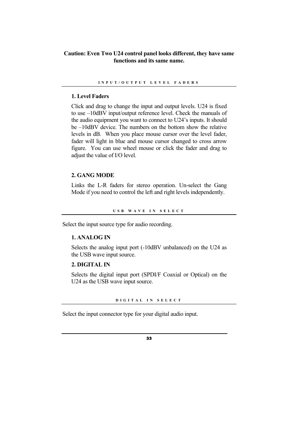 ESI Waveterminal U24 User Manual | Page 33 / 60