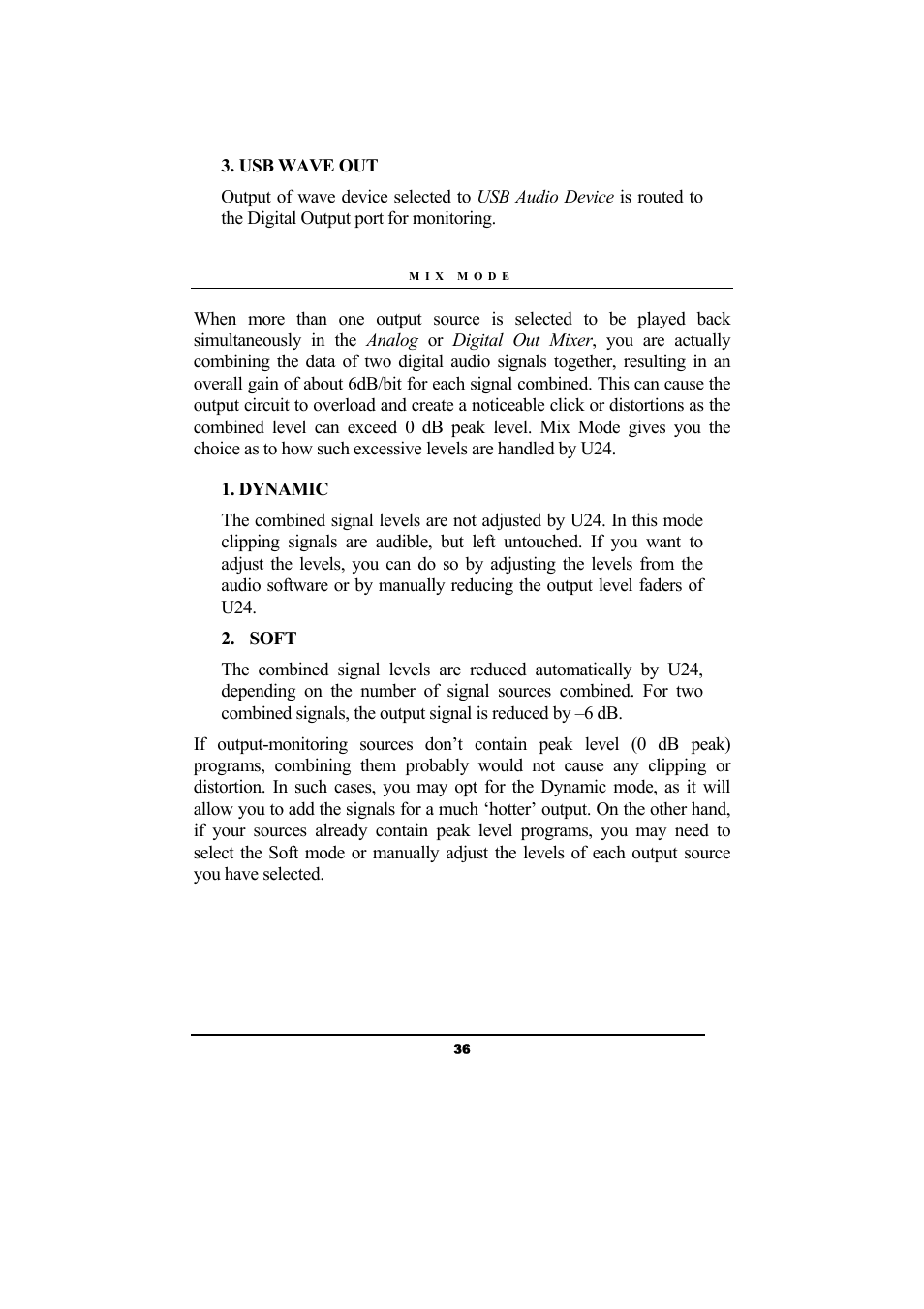 ESI Waveterminal U24 User Manual | Page 36 / 60