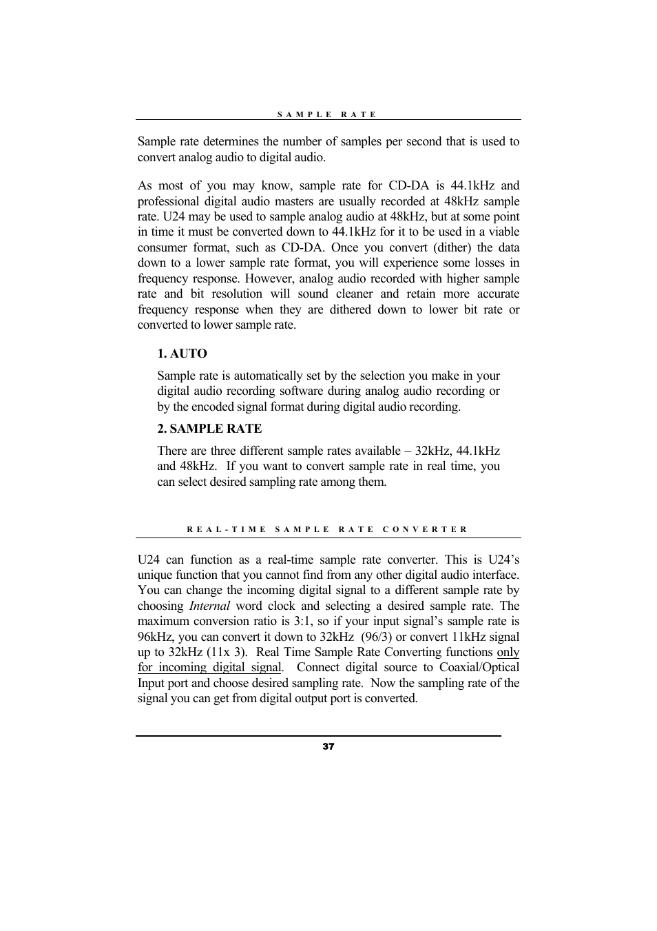 ESI Waveterminal U24 User Manual | Page 37 / 60