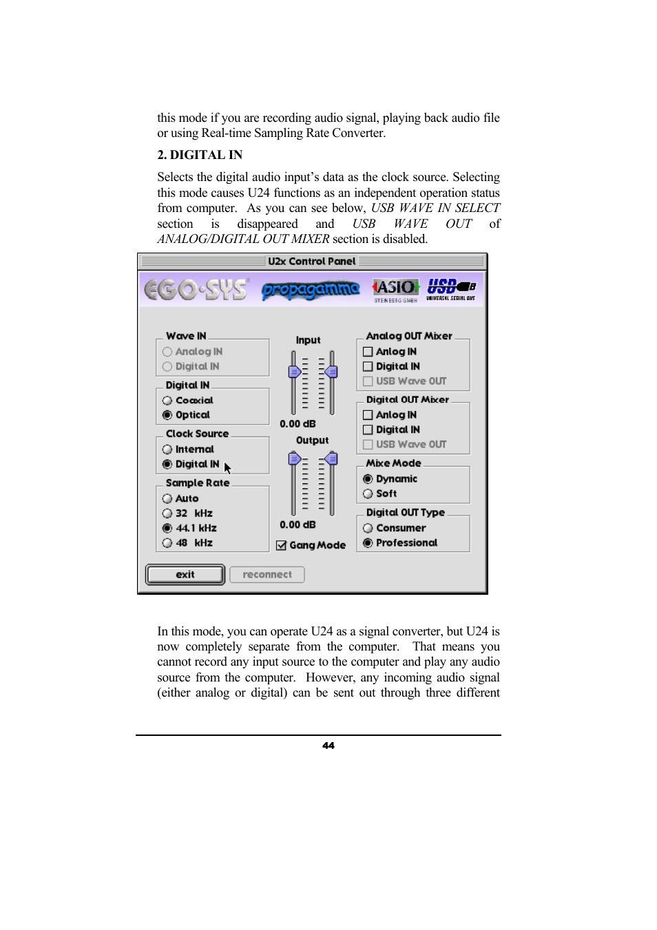 ESI Waveterminal U24 User Manual | Page 44 / 60
