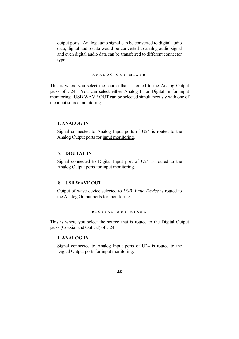ESI Waveterminal U24 User Manual | Page 45 / 60