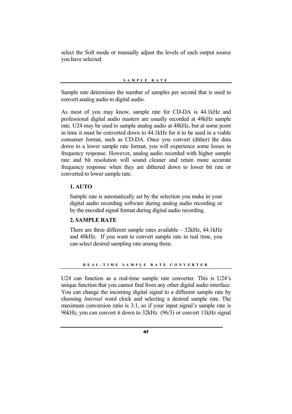 ESI Waveterminal U24 User Manual | Page 47 / 60