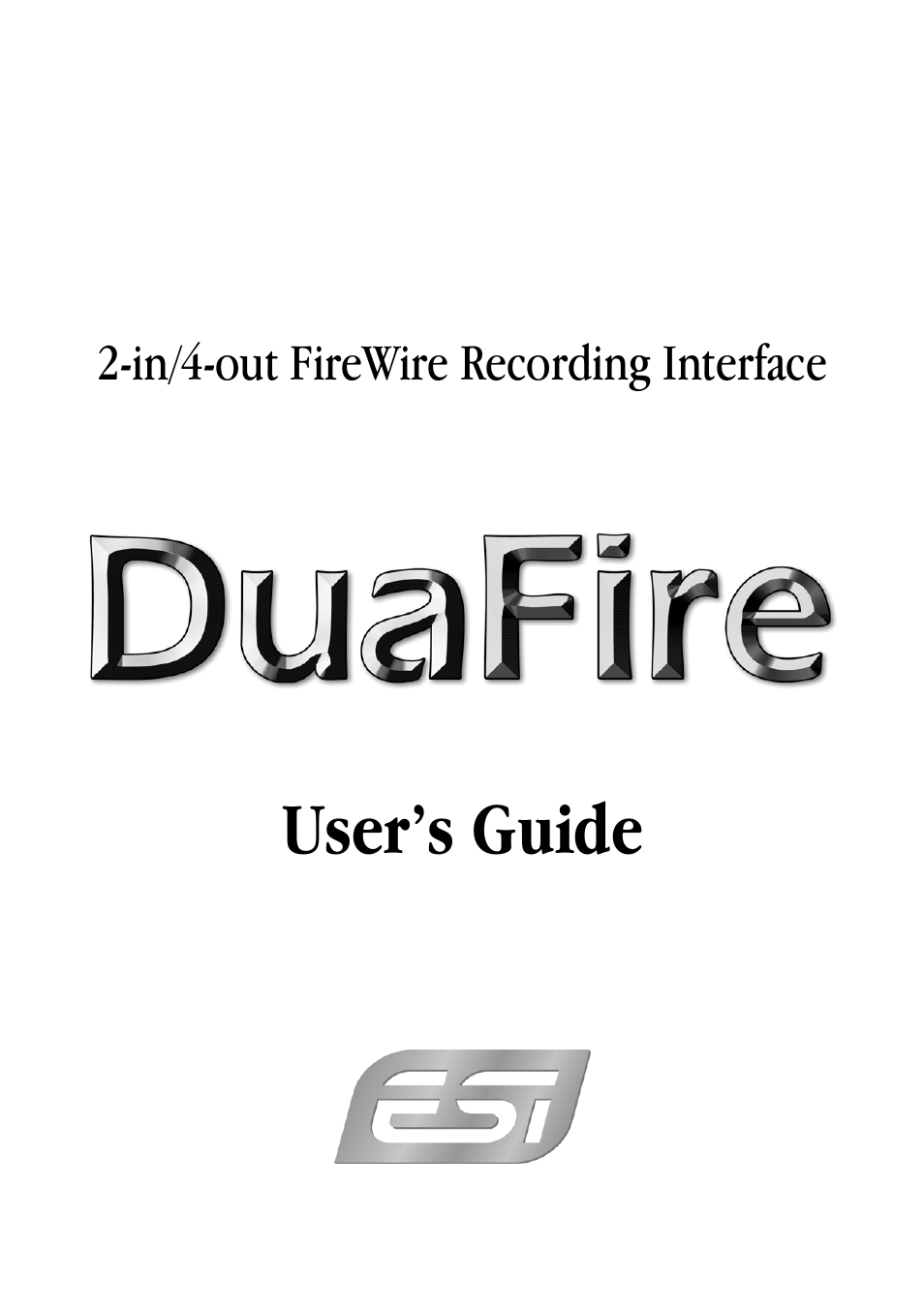 ESI DuaFire User Manual | 20 pages