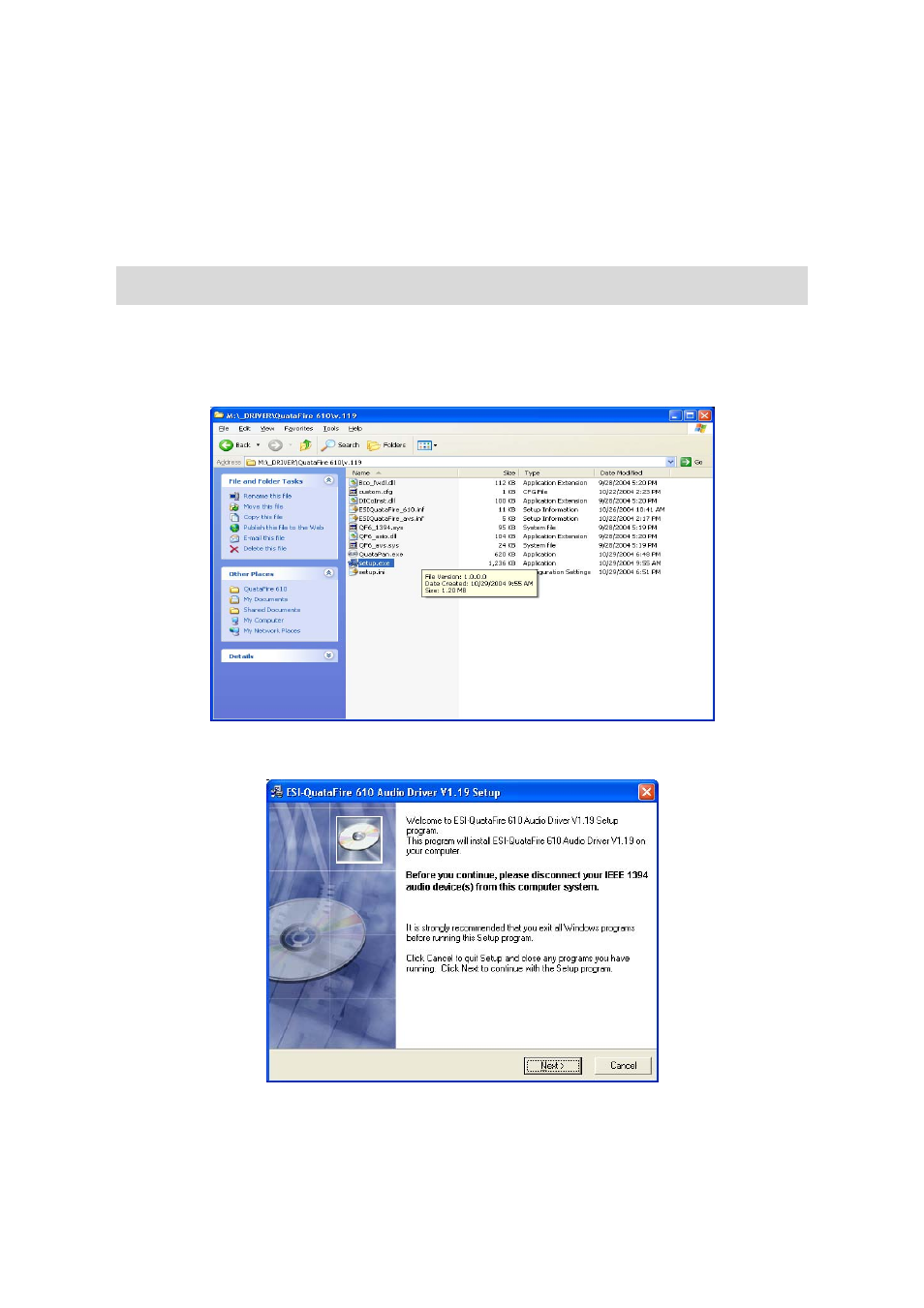 Pc installation | ESI QuataFire 610 User Manual | Page 9 / 28