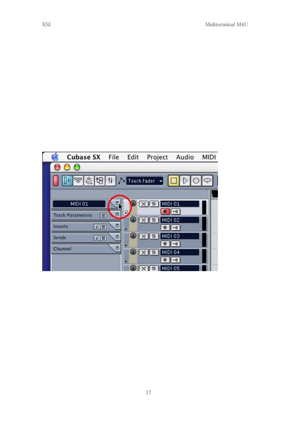 2) mac, Cubase sx | ESI M4U User Manual | Page 15 / 19