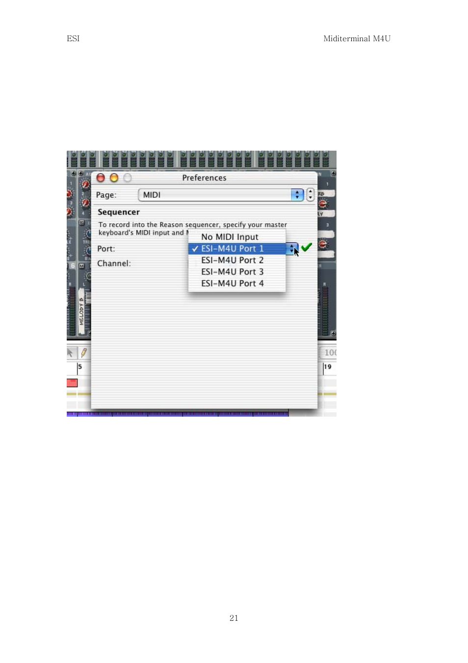 Reason | ESI M4U User Manual | Page 19 / 19