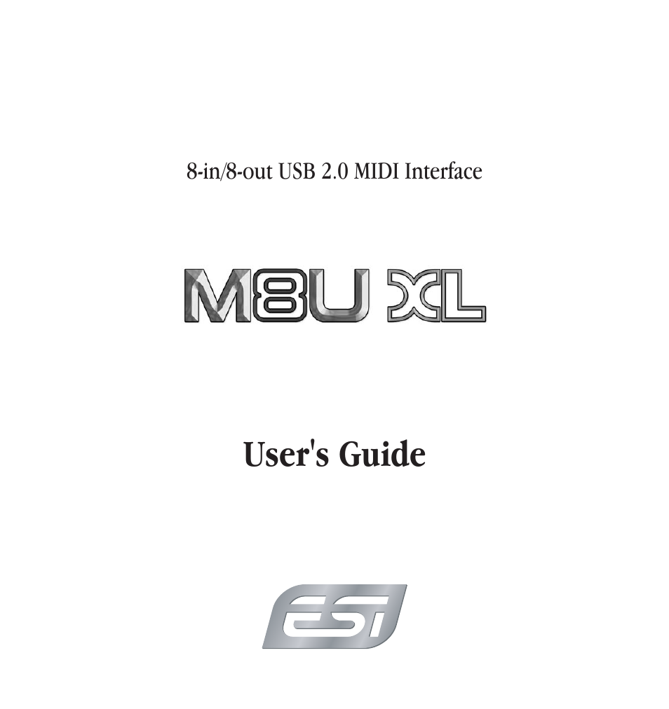 ESI M8U XL User Manual | 2 pages