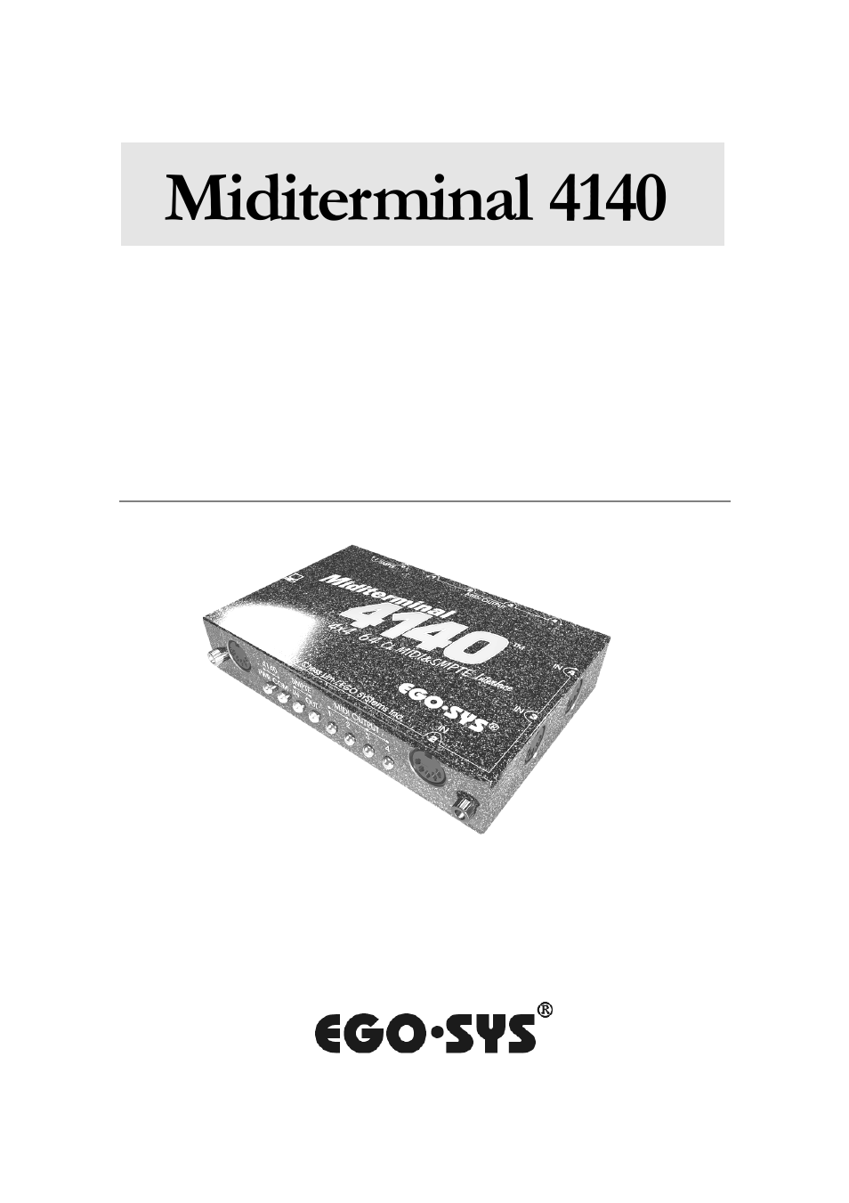 ESI Miditerminal 4140 User Manual | 28 pages