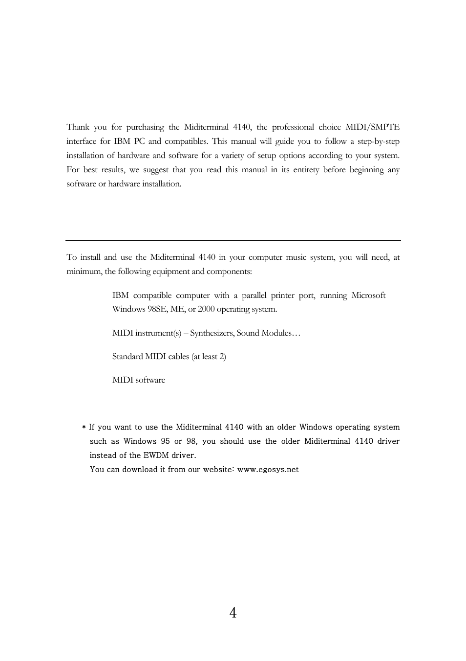 Introduction | ESI Miditerminal 4140 User Manual | Page 5 / 28