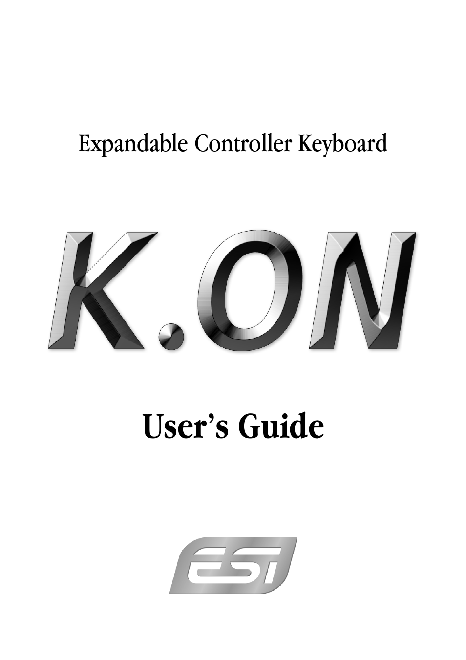 ESI K.ON User Manual | 17 pages