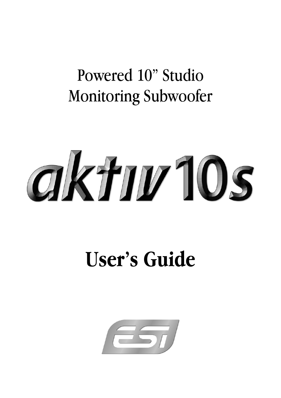 ESI aktiv 10s User Manual | 8 pages