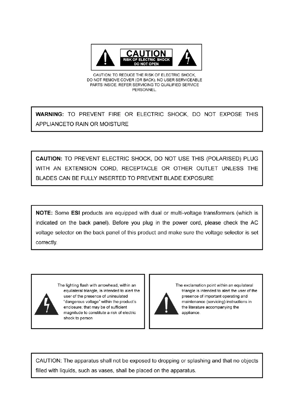 ESI SW10K eXperience User Manual | Page 2 / 9