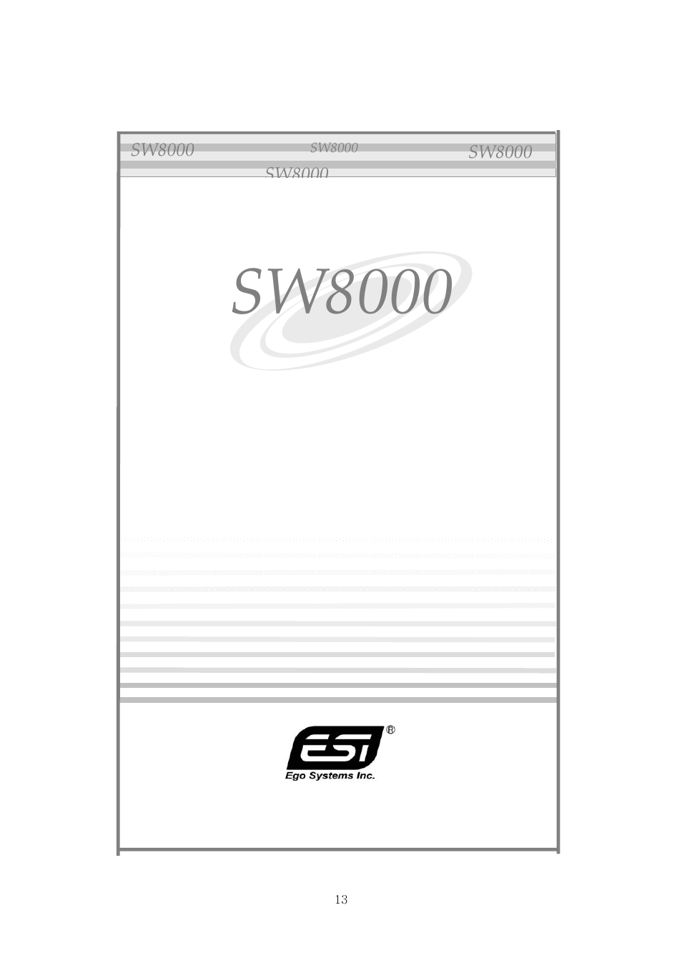 Sw8000 | ESI SW8000 User Manual | Page 13 / 13