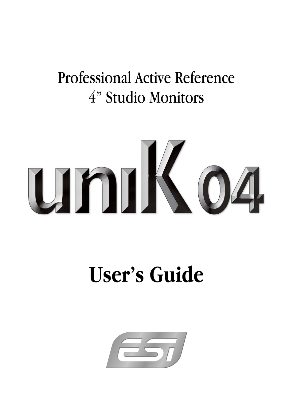 ESI uniK 04 User Manual | 8 pages