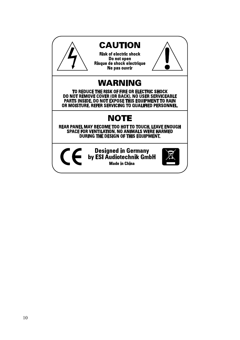 ESI uniK 05 User Manual | Page 10 / 10