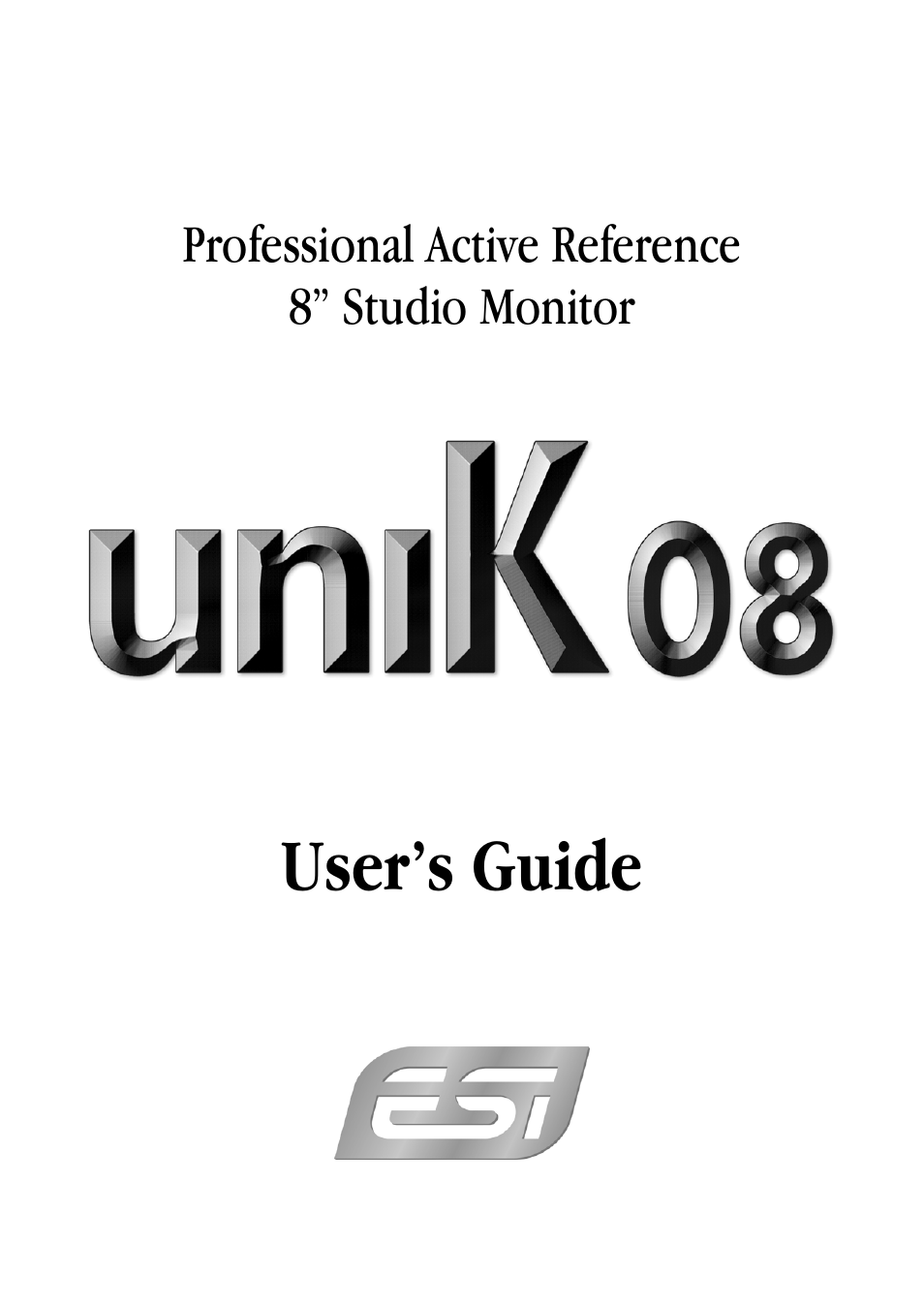 ESI uniK 08 User Manual | 10 pages