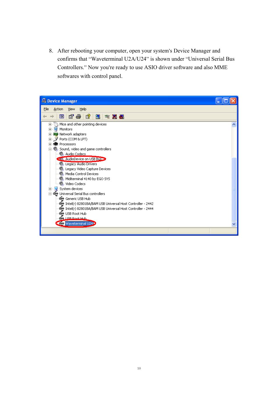 ESI Waveterminal U24 User Manual | Page 10 / 13