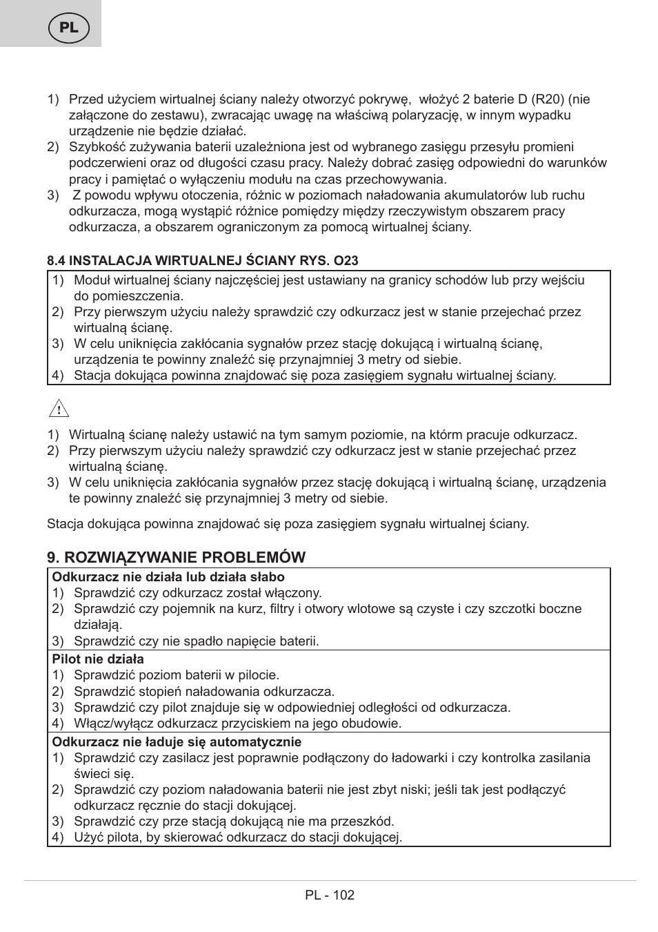 ETA Bolero User Manual | Page 102 / 108