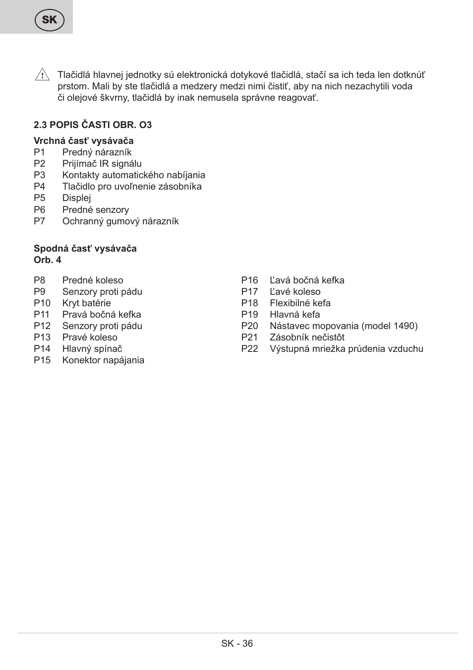 ETA Bolero User Manual | Page 36 / 108