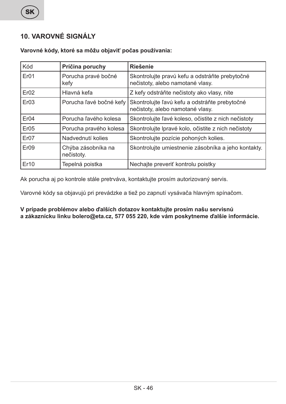 ETA Bolero User Manual | Page 46 / 108