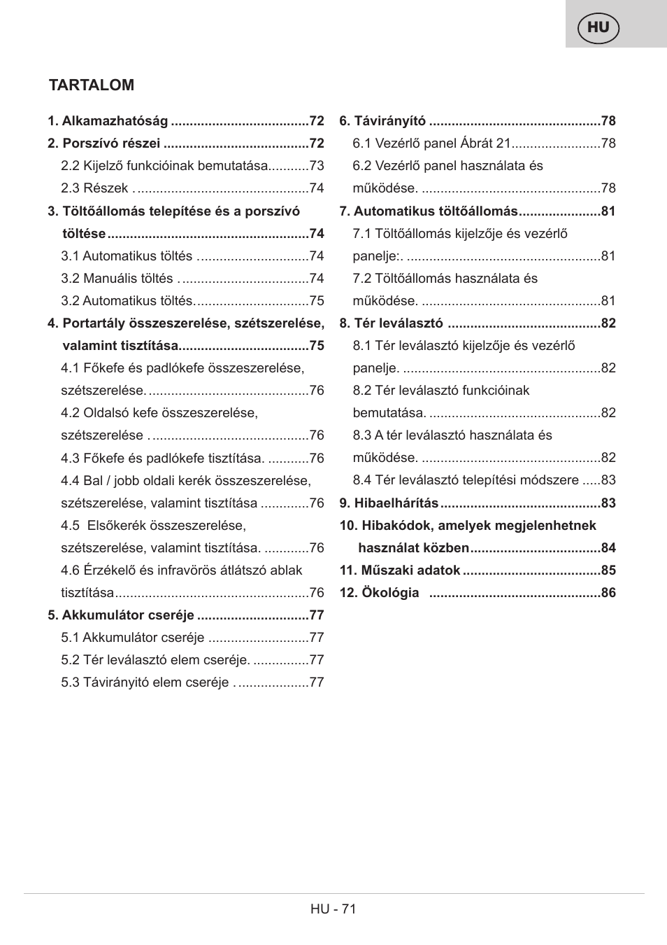 ETA Bolero User Manual | Page 71 / 108