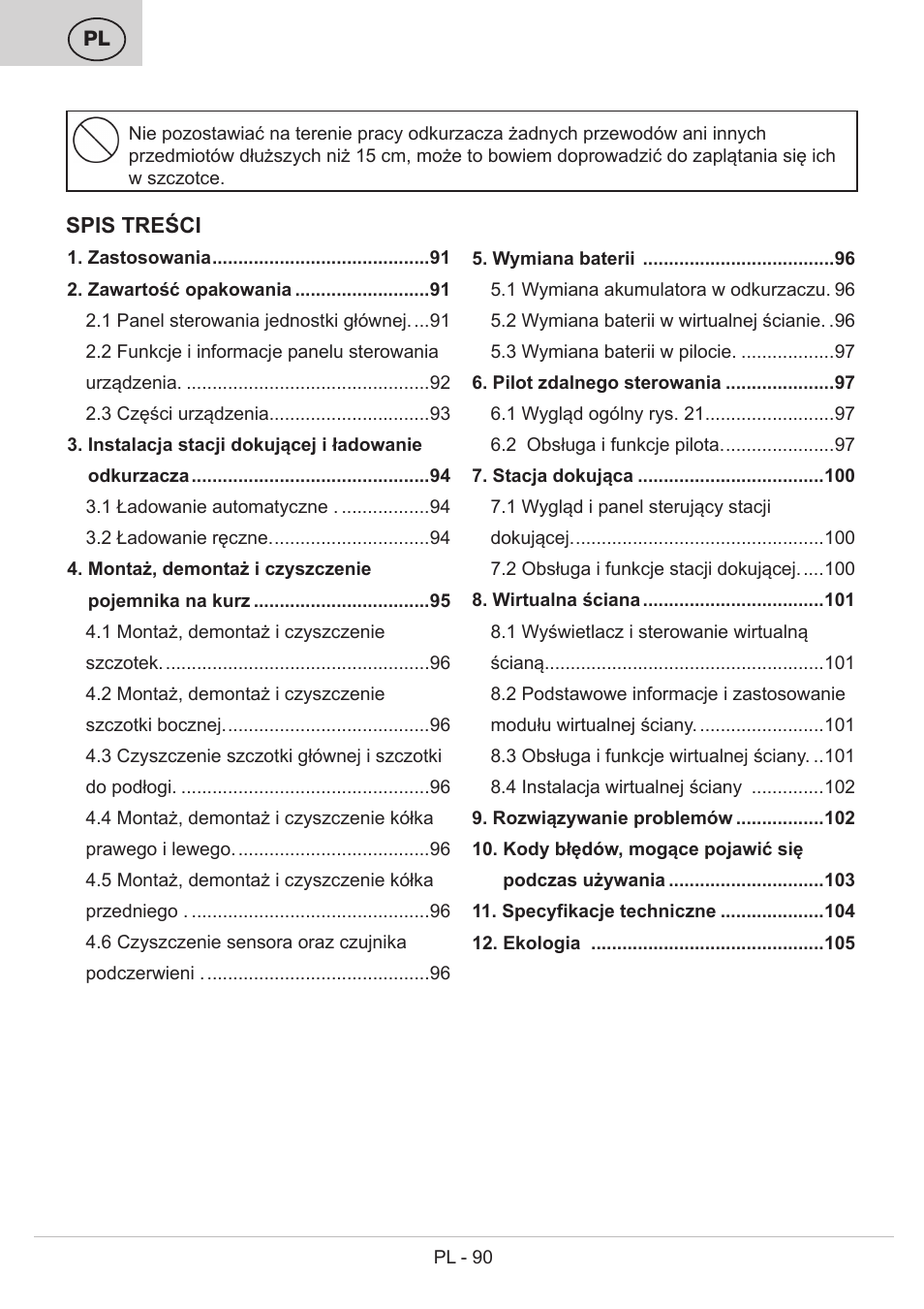 ETA Bolero User Manual | Page 90 / 108