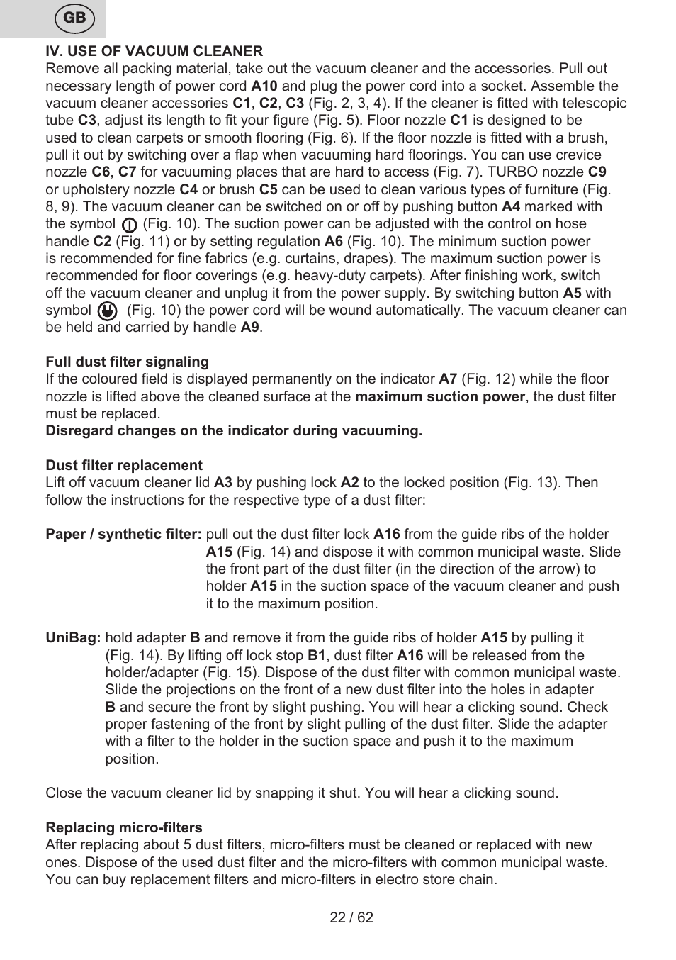 ETA Canto User Manual | Page 22 / 68