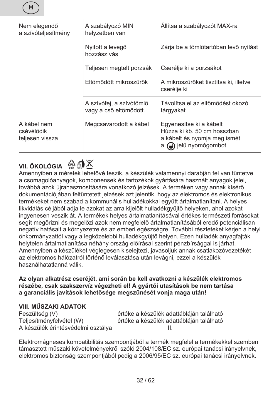 ETA Canto User Manual | Page 32 / 68