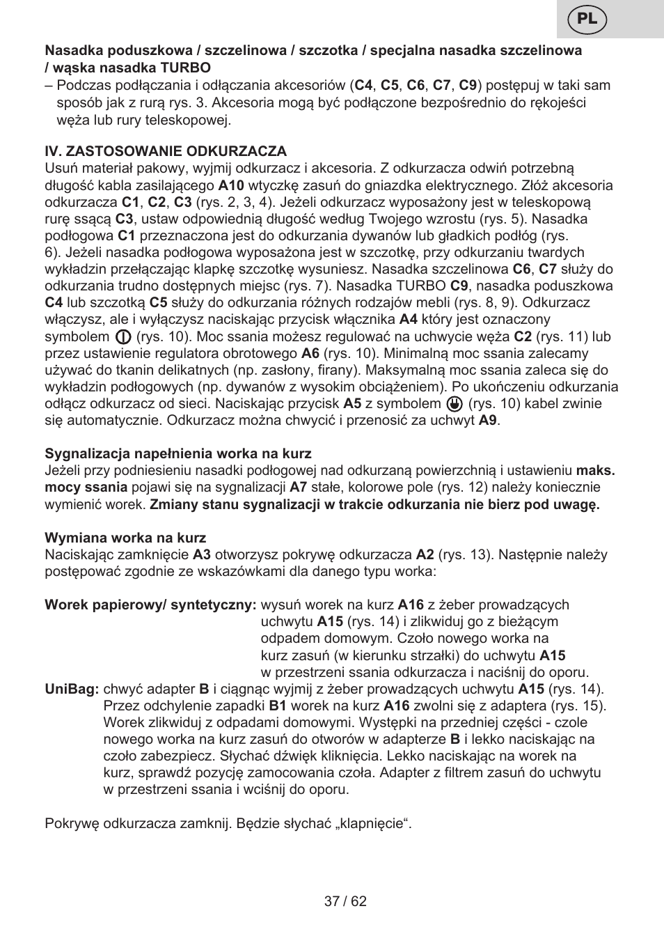 ETA Canto User Manual | Page 37 / 68