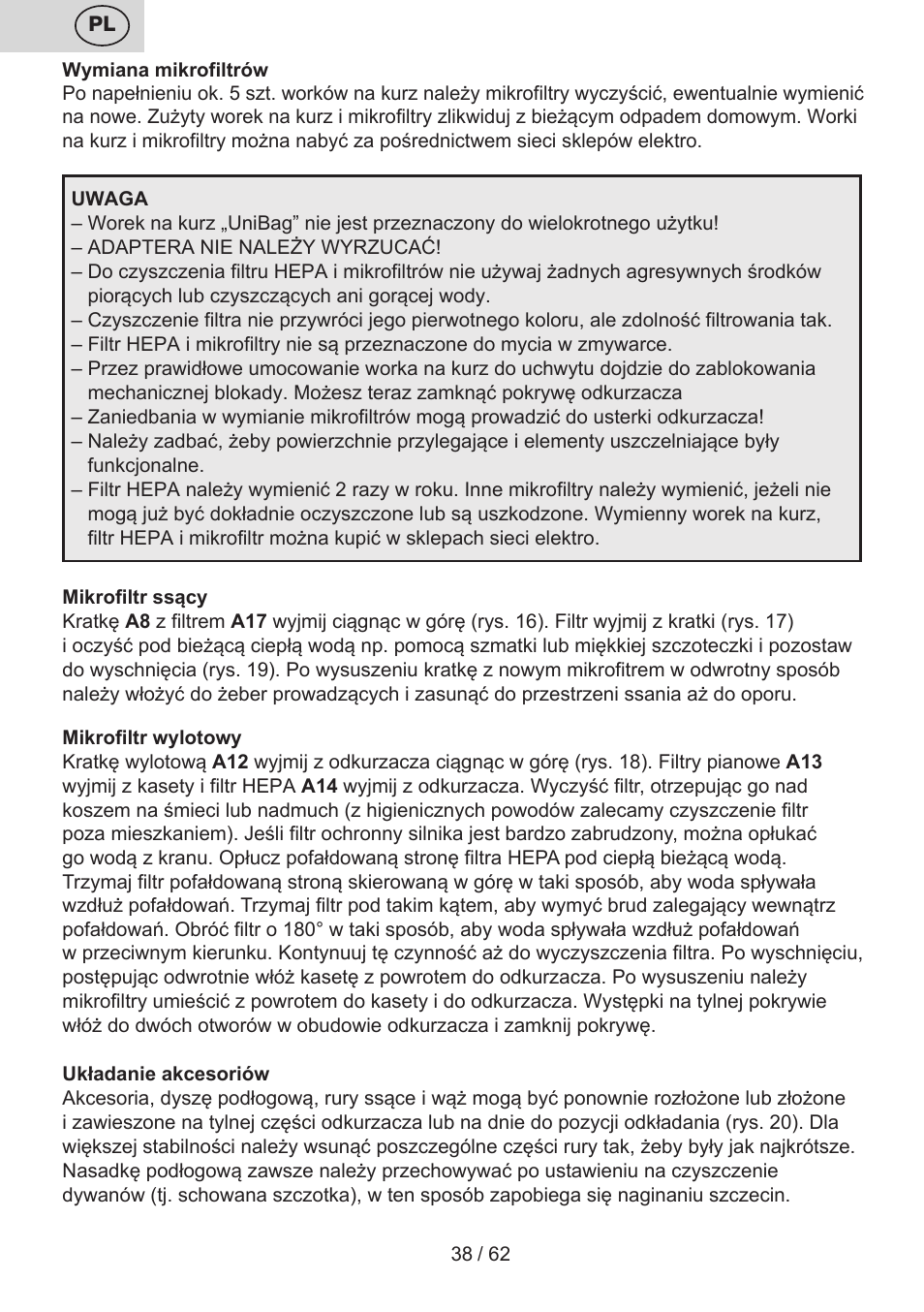 ETA Canto User Manual | Page 38 / 68