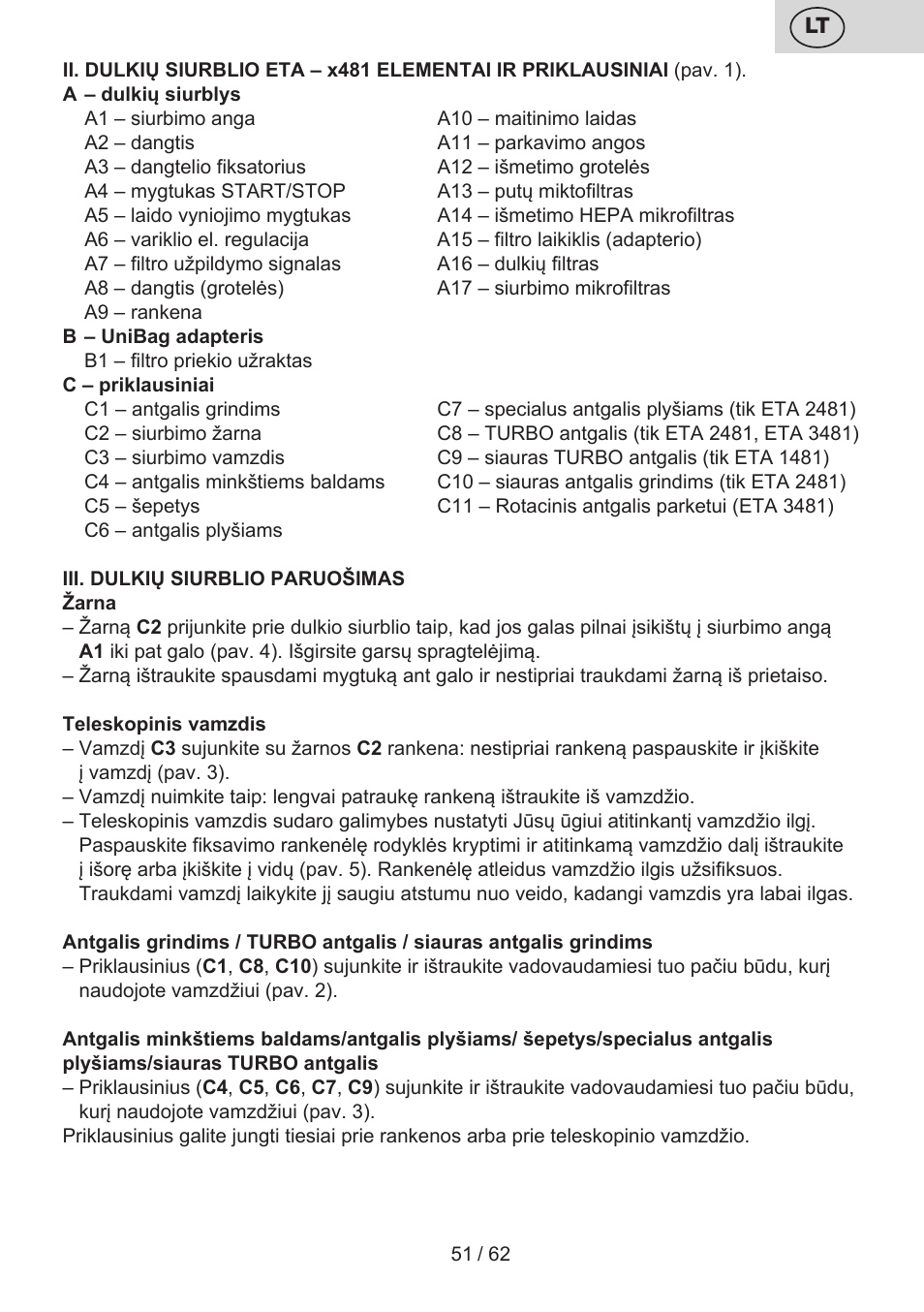 ETA Canto User Manual | Page 51 / 68