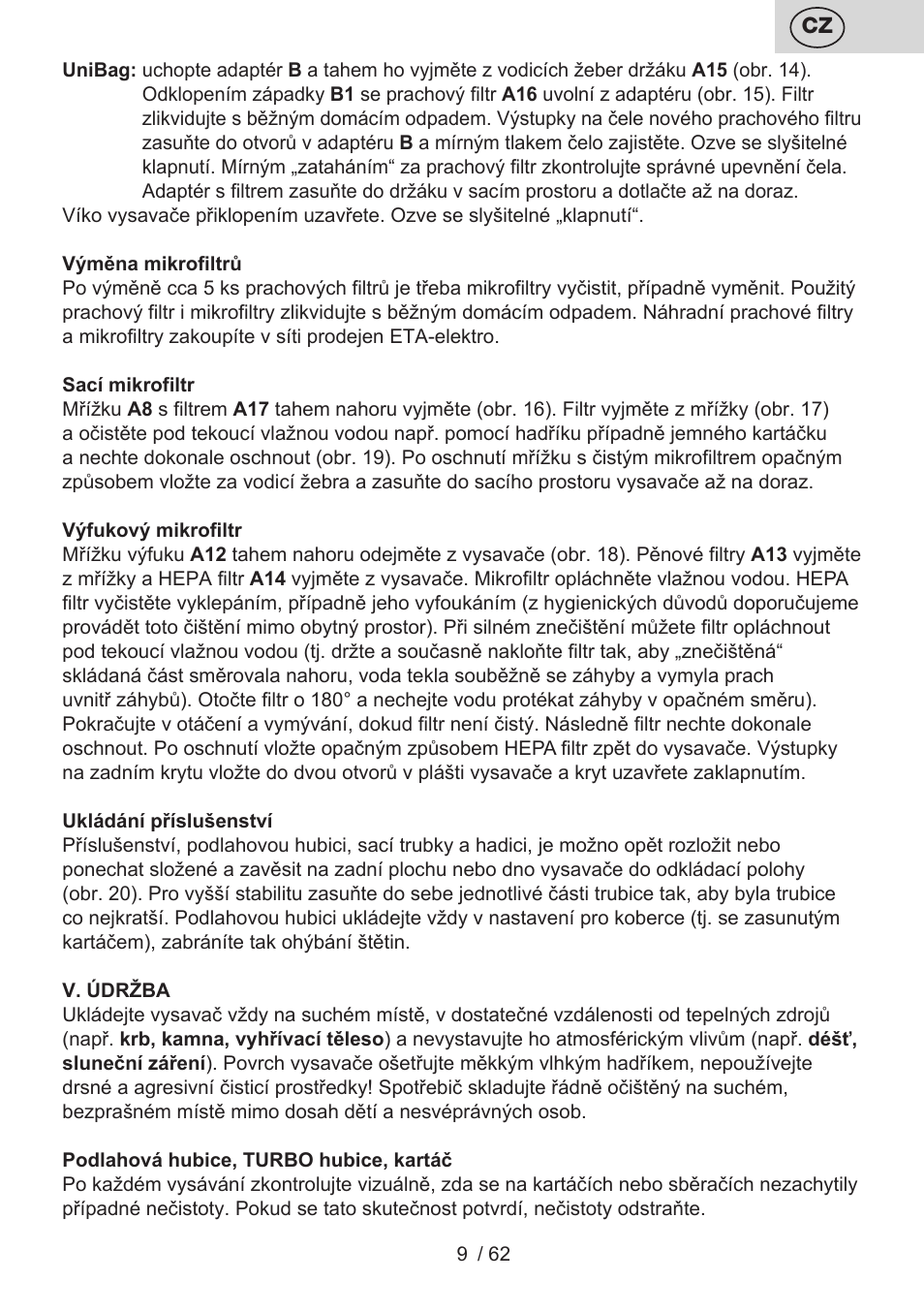 ETA Canto User Manual | Page 9 / 68