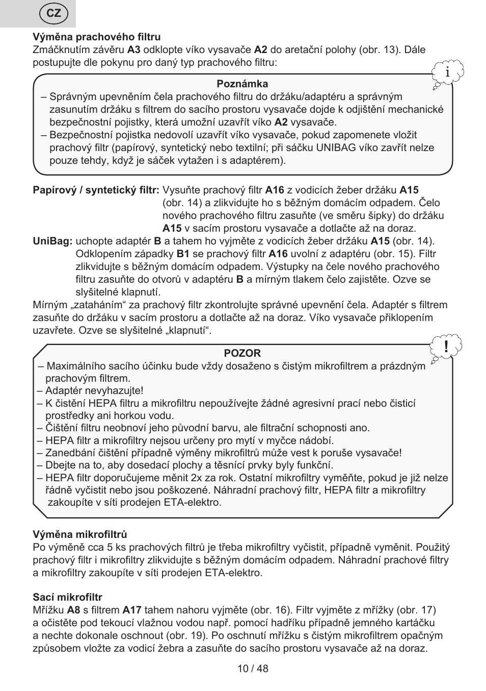 ETA Manoa Animal User Manual | Page 10 / 52