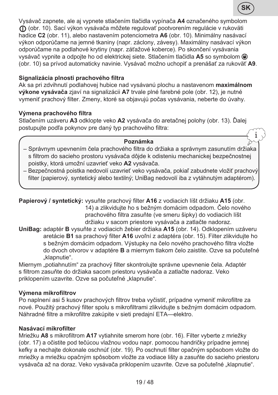 ETA Manoa Animal User Manual | Page 19 / 52