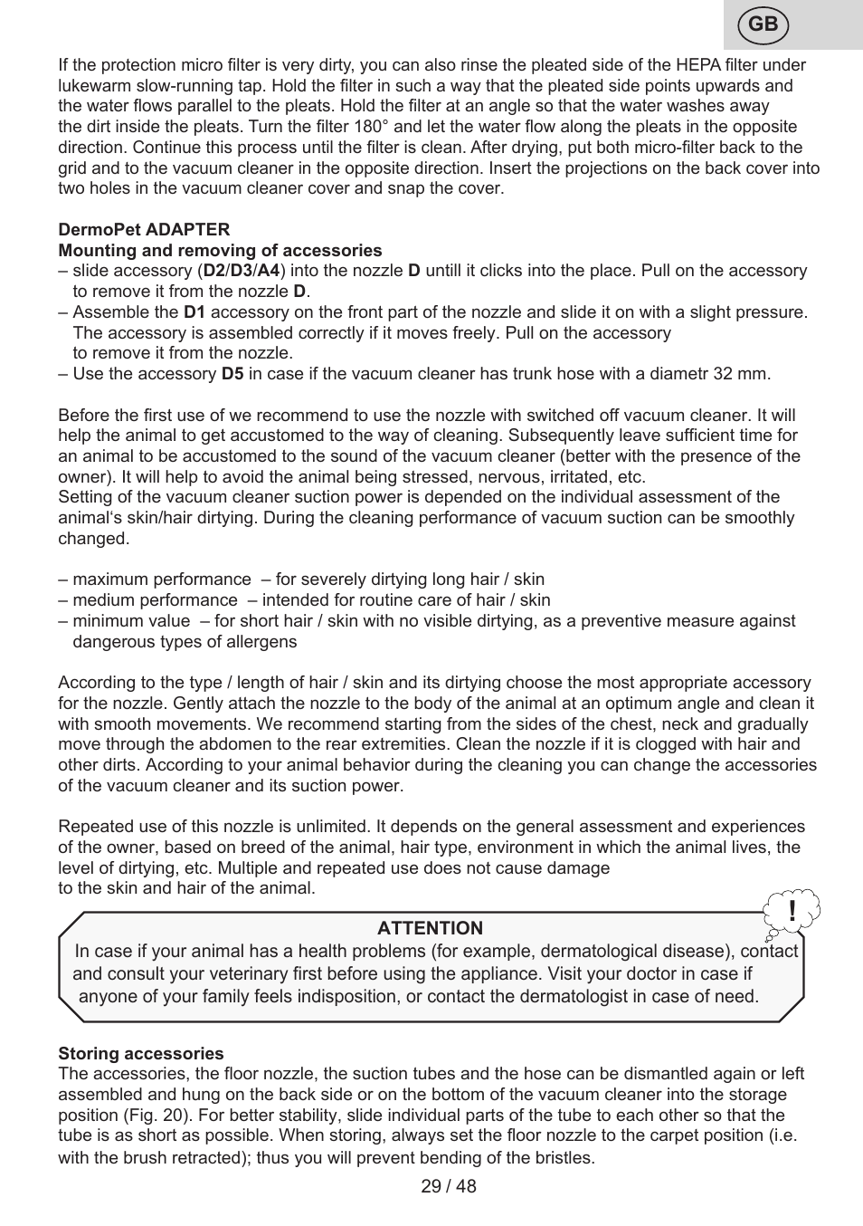 ETA Manoa Animal User Manual | Page 29 / 52