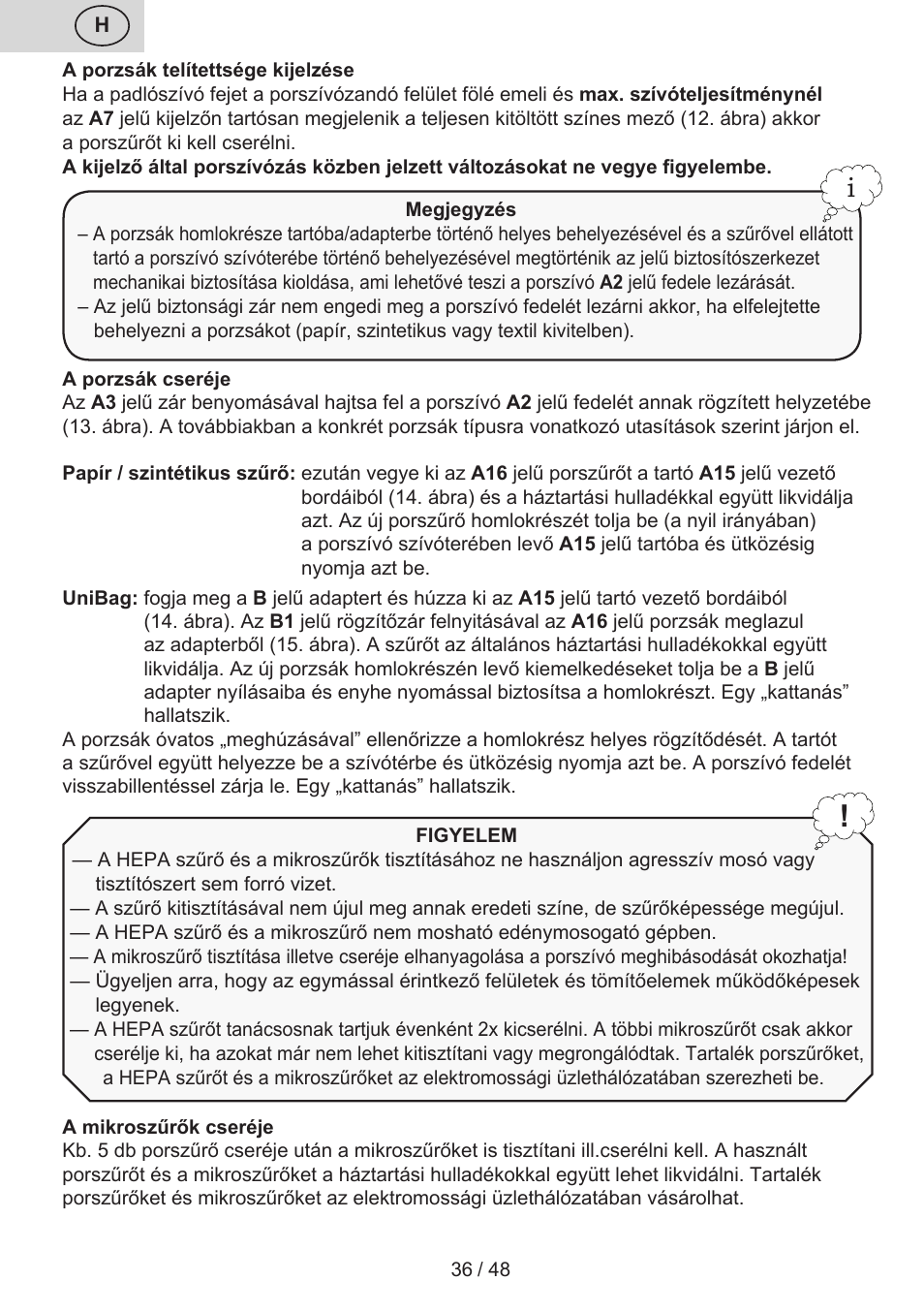 ETA Manoa Animal User Manual | Page 36 / 52