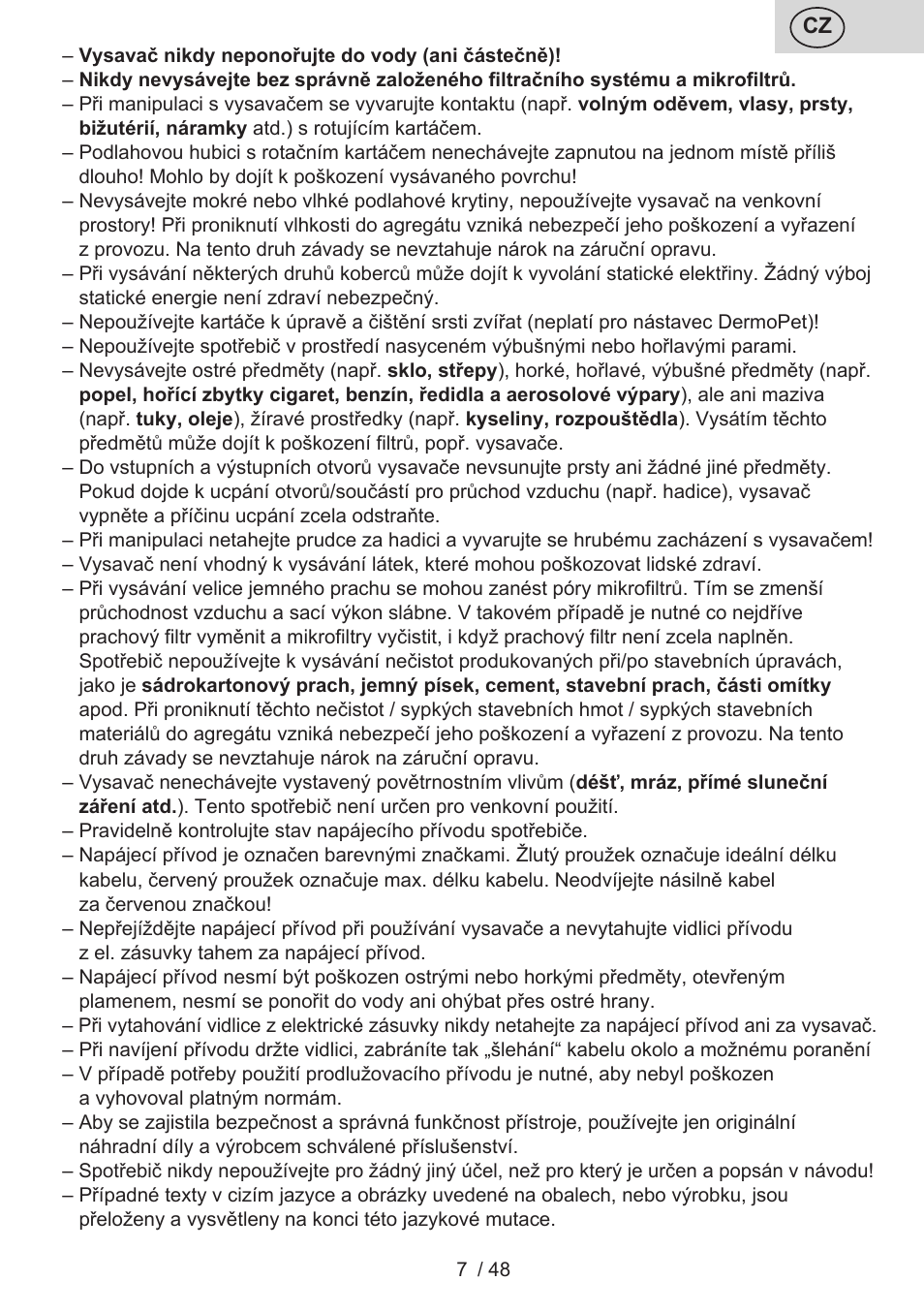 ETA Manoa Animal User Manual | Page 7 / 52
