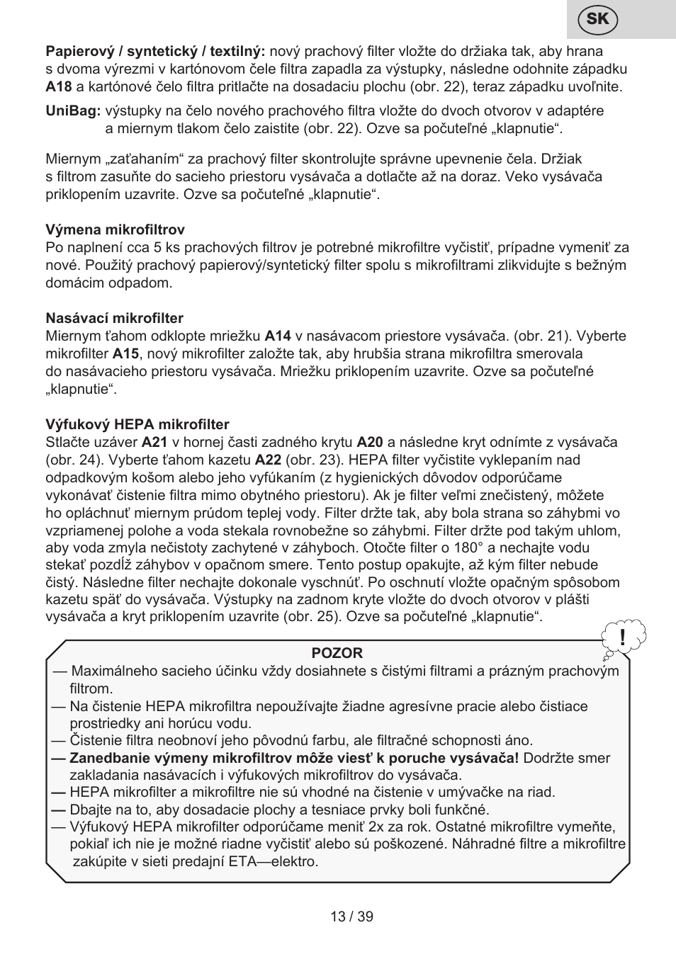 ETA Novel User Manual | Page 20 / 48