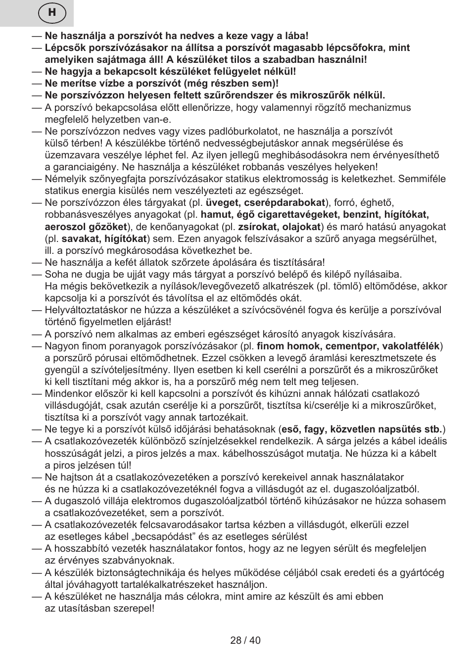 ETA Tema User Manual | Page 28 / 44
