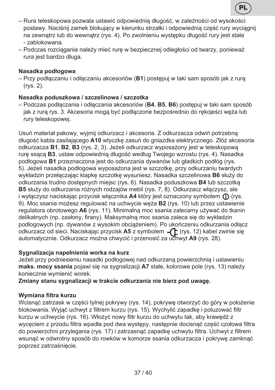 ETA Tema User Manual | Page 37 / 44