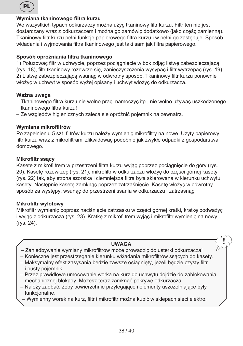 ETA Tema User Manual | Page 38 / 44