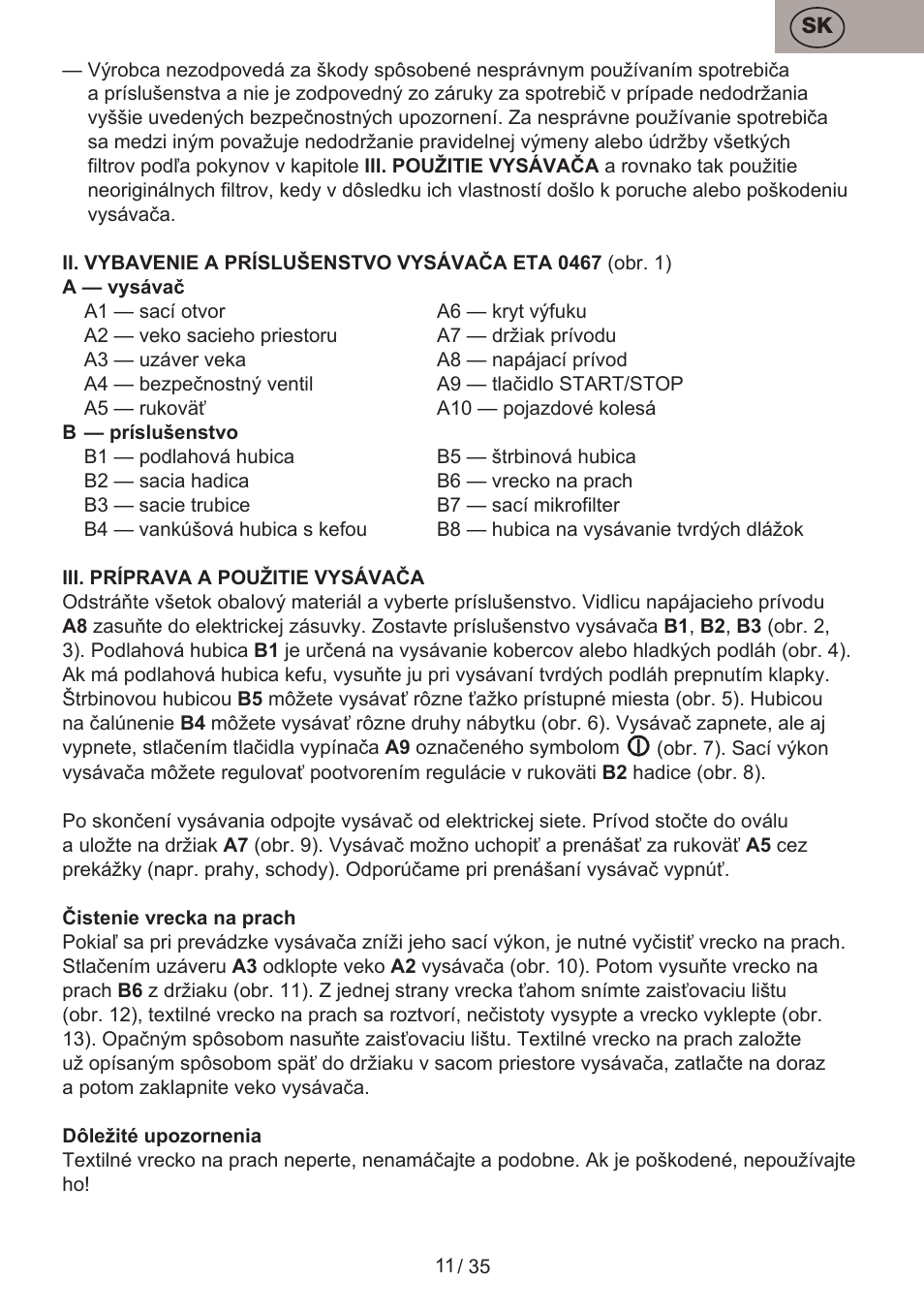 ETA Profi User Manual | Page 11 / 40